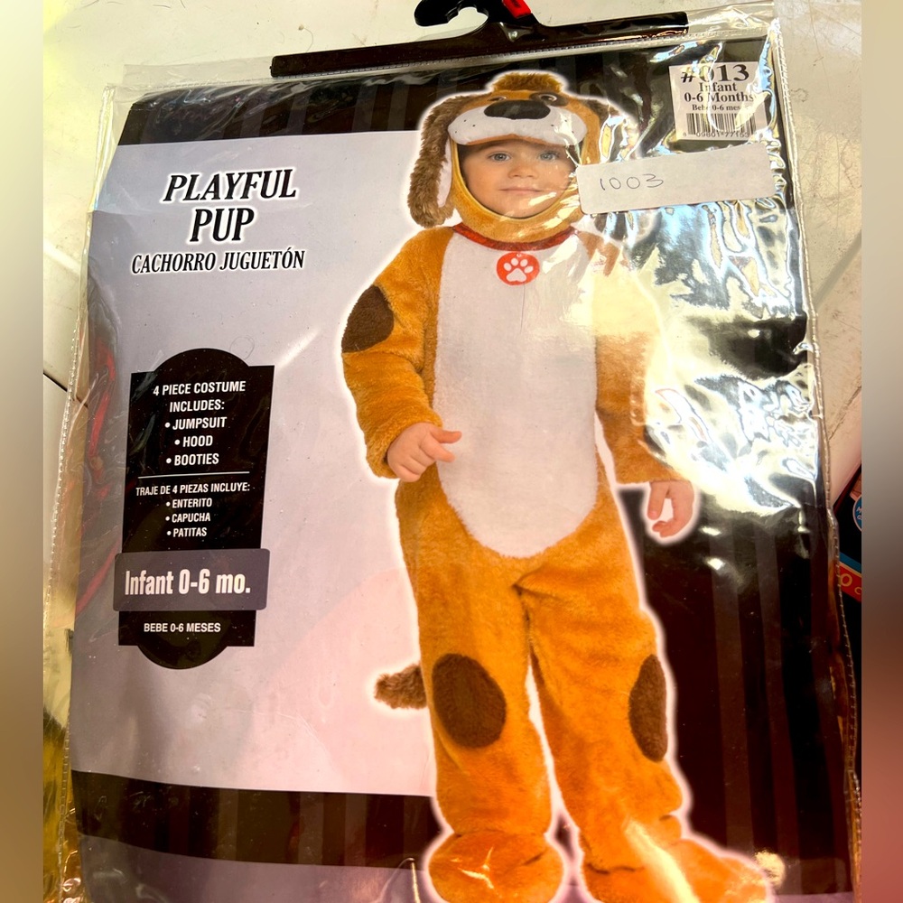 Infant puppy dog costume NEW